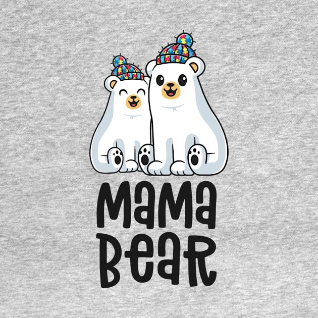 Mama Bear Matching Family Autism Awareness Gifts Mom by 14thFloorApparel